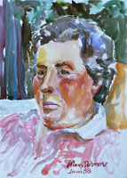 Irene 01, Portrait, Aquarell